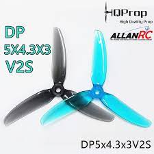 HQ Prop DP5X4.3X3V2S 5mm Hole 3-blade Freestyle Propellers (2 pairs/4pcs)