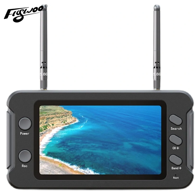 The Best  5.8G FPV Monitor with DVR 40CH 4.3 Inch LCD Display 16:9 NTSC/PAL