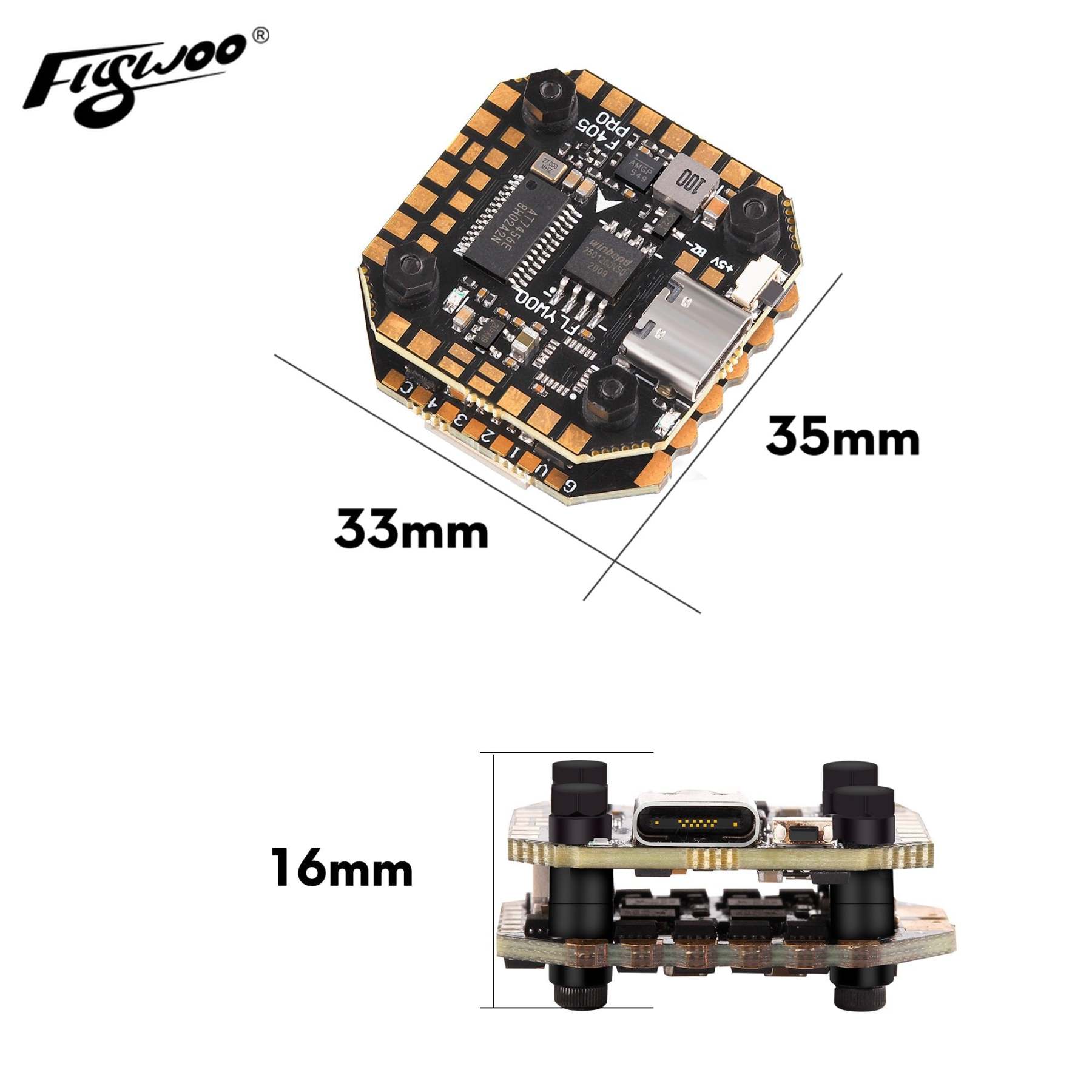 Goku Versatile F405 Pro Mini Stack ( F405 FC+ 40A ESC ) 8Bit 2-6S 20 x