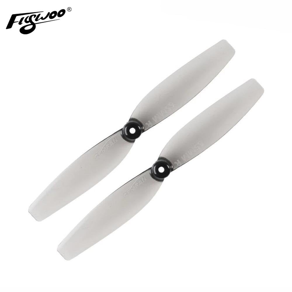 Gemfan 65MMS 2-Blade Props For Toothpick Drones - Choose Your Shaft Size (1mm Or 1.5mm) - Set Of 8 Colorful Propellers