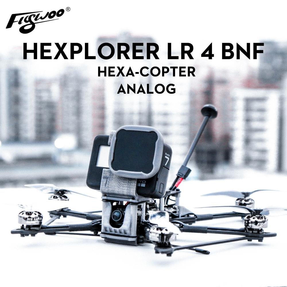 HEXplorer LR 4 4S Hexa-copter BNF Analog Caddx Ant Cam F411HEX BS13A 6IN1 850mw vtx 