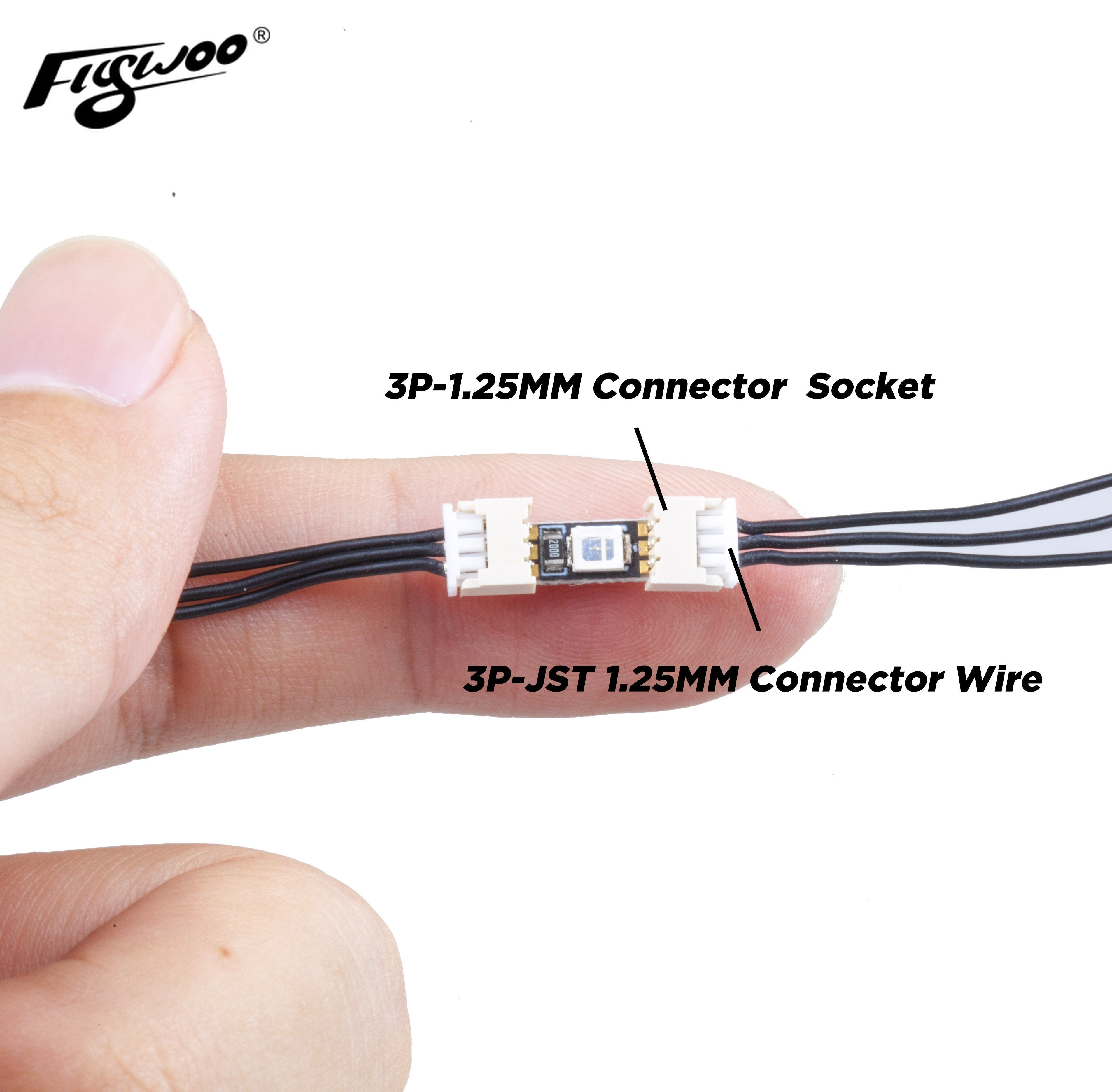10PCS 3P-1.25MM Connector  Socket \  10PCS 3P-JST 1.25MM Connector Wire