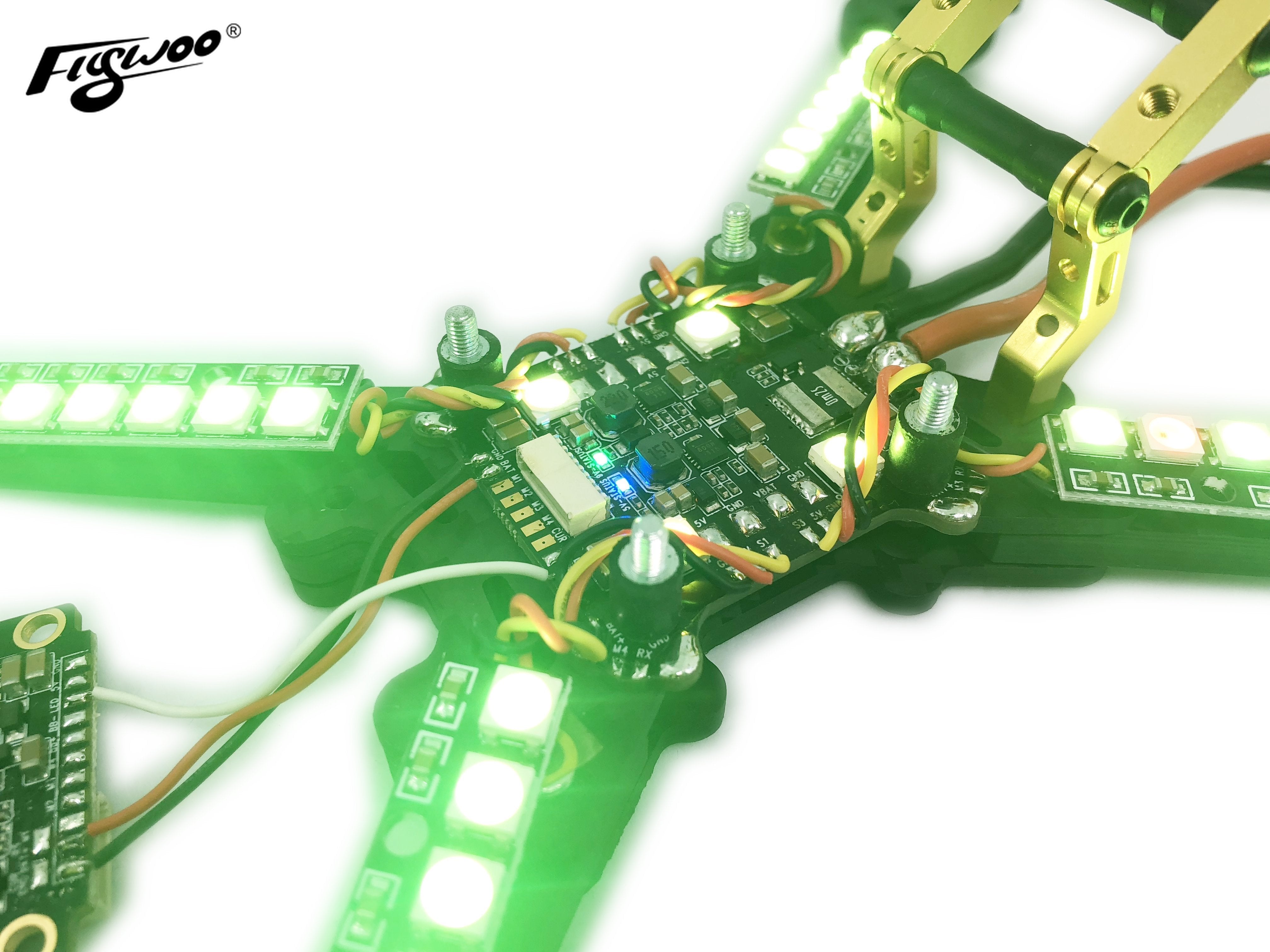 4PCS WS2812 Full Switchable Color Flash 8 LED Board