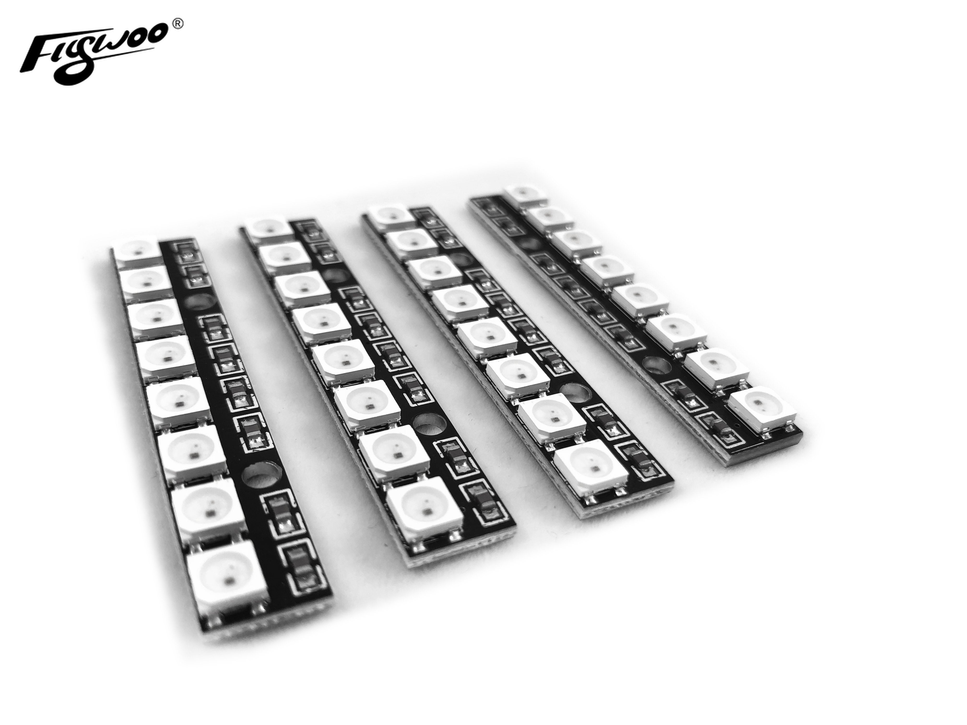 4PCS WS2812 Full Switchable Color Flash 8 LED Board