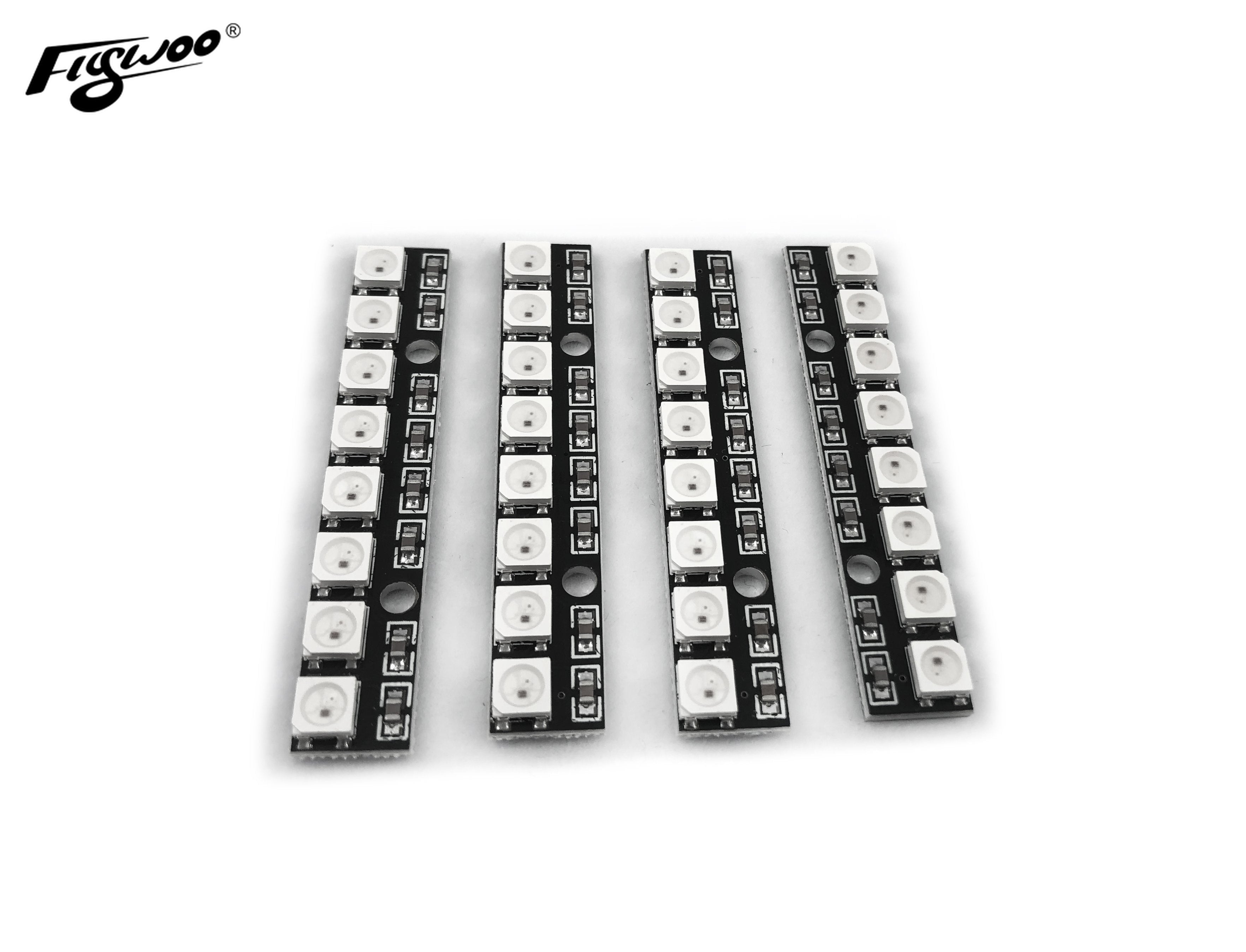 4PCS WS2812 Full Switchable Color Flash 8 LED Board