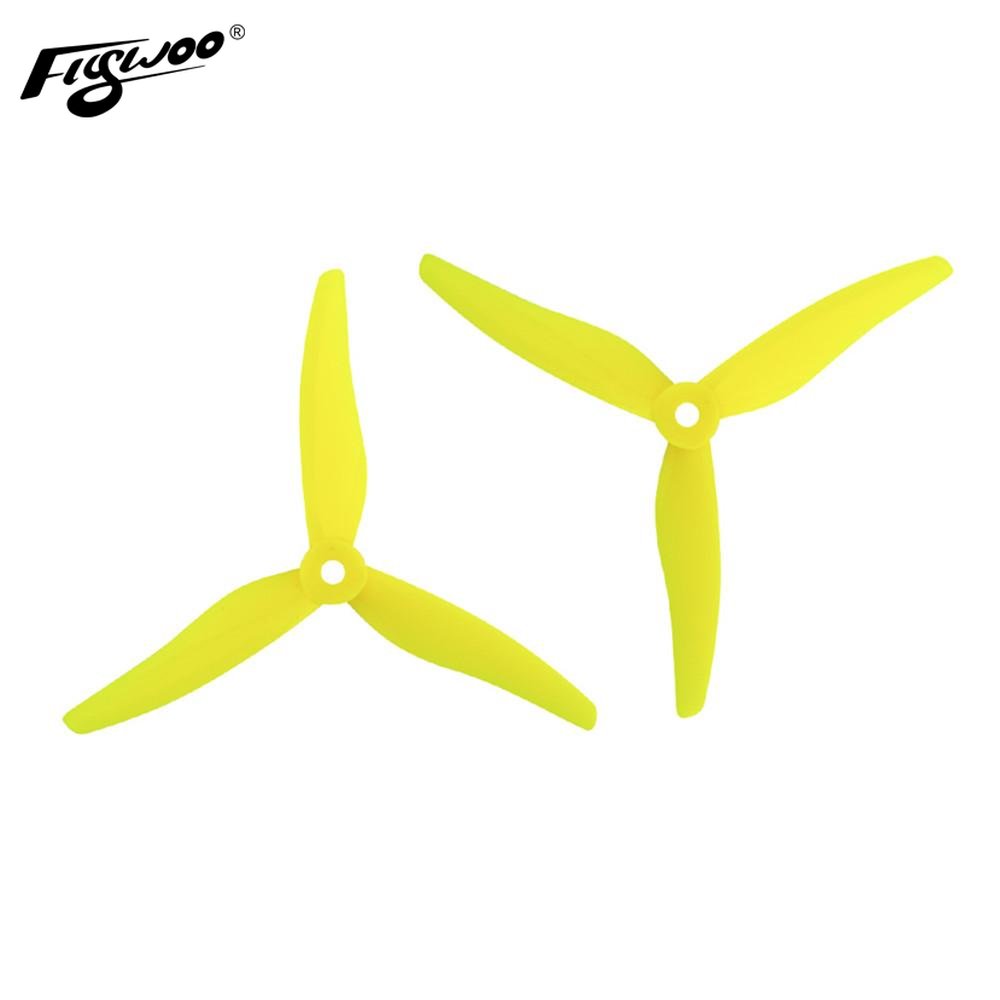 Gemfan Hurricane 51466 5 Inch Durable 3-Blade Propeller Support POPO for RC Drone FPV Racing 2 Pairs-FLYWOO