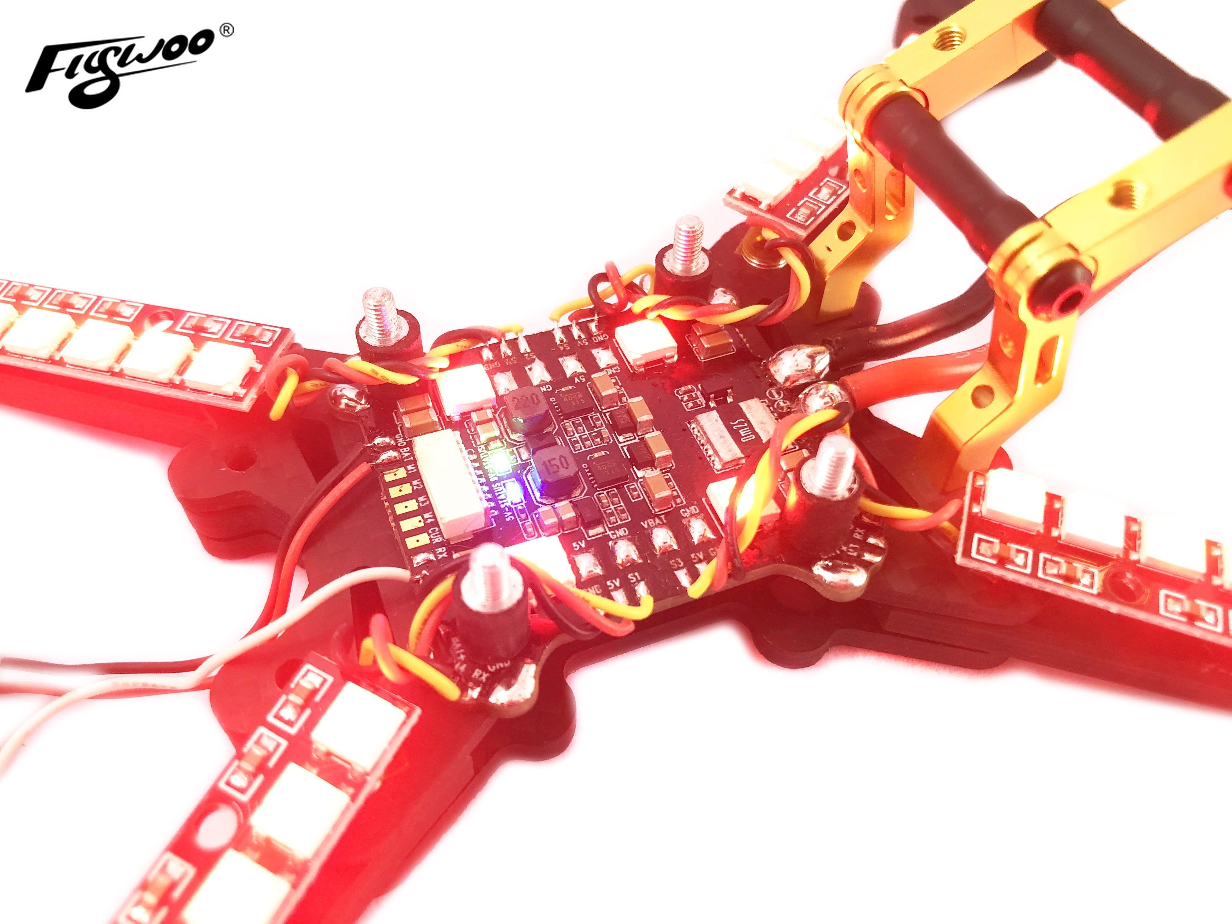 4PCS WS2812 Full Switchable Color Flash 8 LED Board