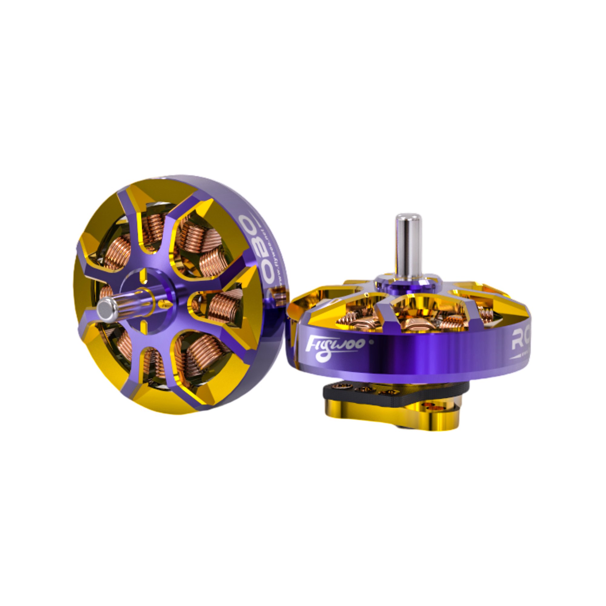 Flywoo ROBO 1002 19800KV / 23500KV Fpv Motor Gold/Purple (New Version)