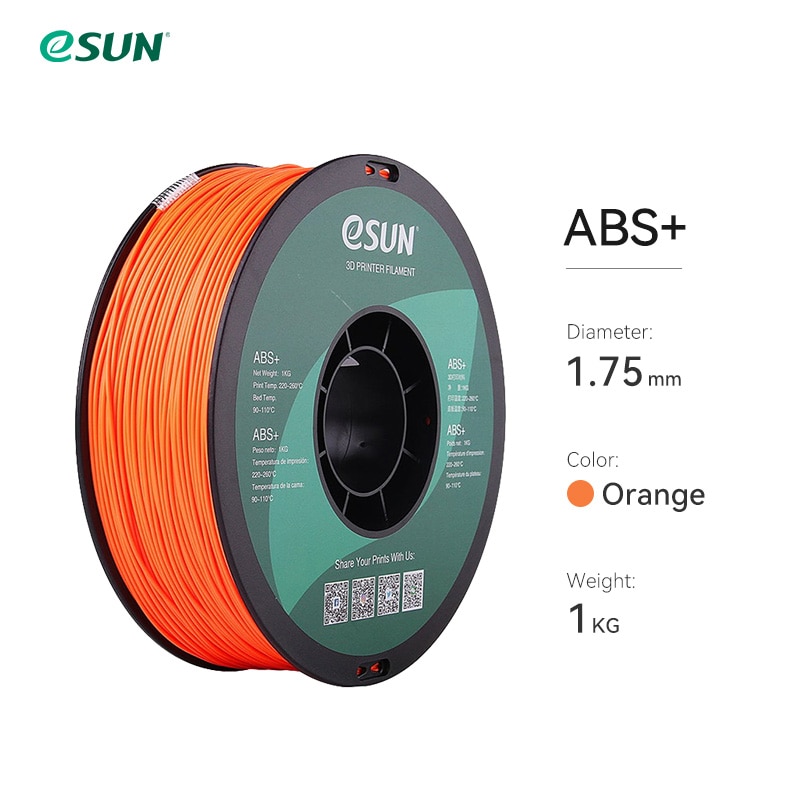 eSUN ABS+ Filament for 3D Printer 1.75mm 1KG 