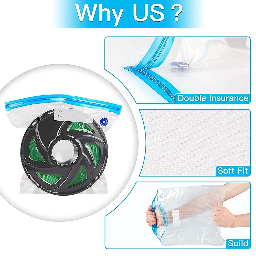 Filament Storage Vacuum Bag with Electric Charge Pump