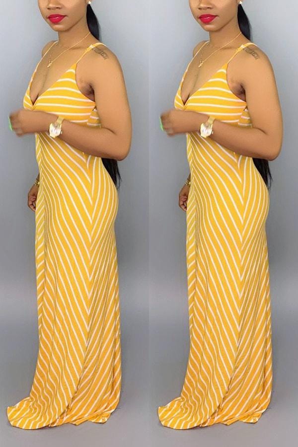 sexy-sling-striped-printing-long-dress