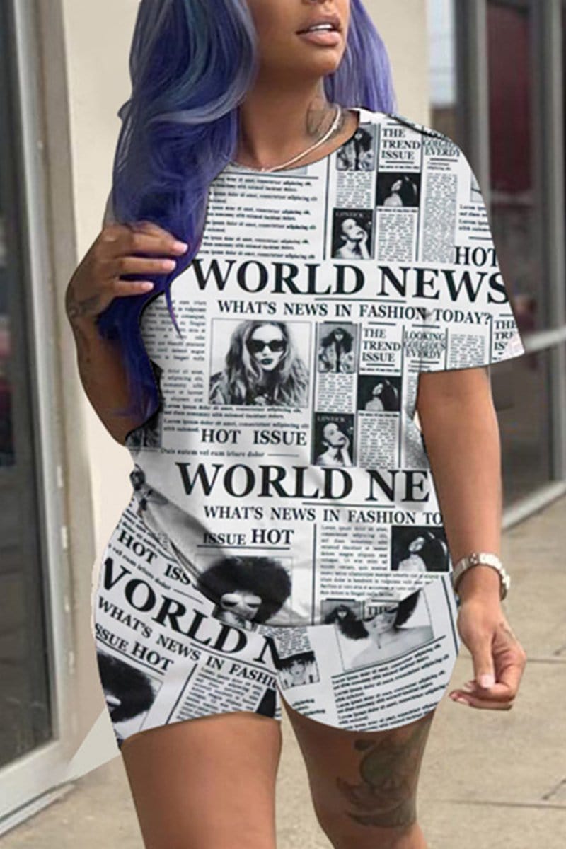 fashion-casual-newspaper-print-two-pieces-set