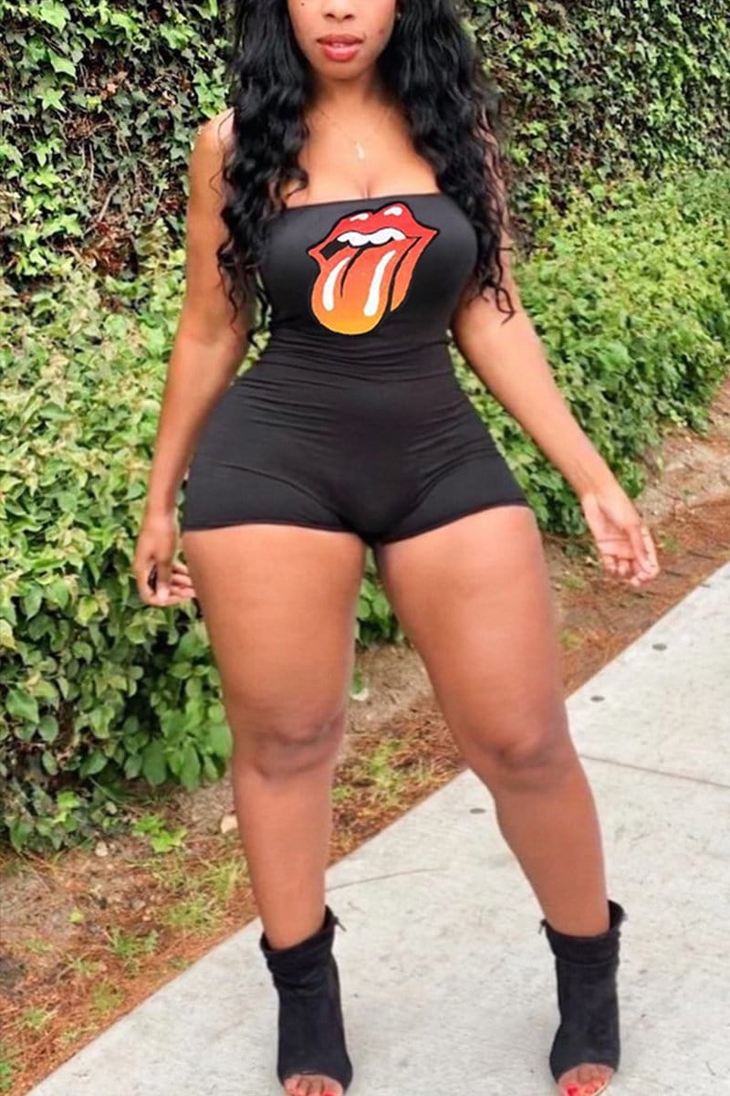 sexy-print-lip-wrap-chest-jumpsuit