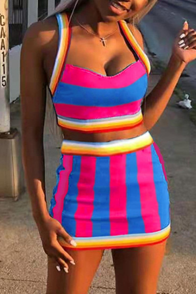 fashion-print-cute-striped-skirts-set
