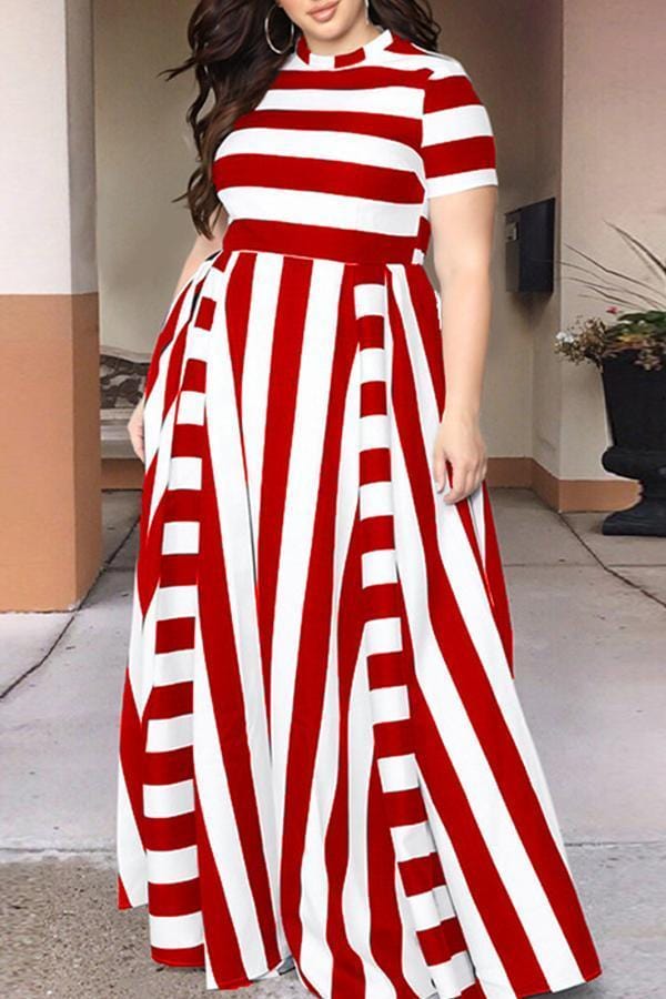 red-white-striped-floor-length-dresswith-elastic
