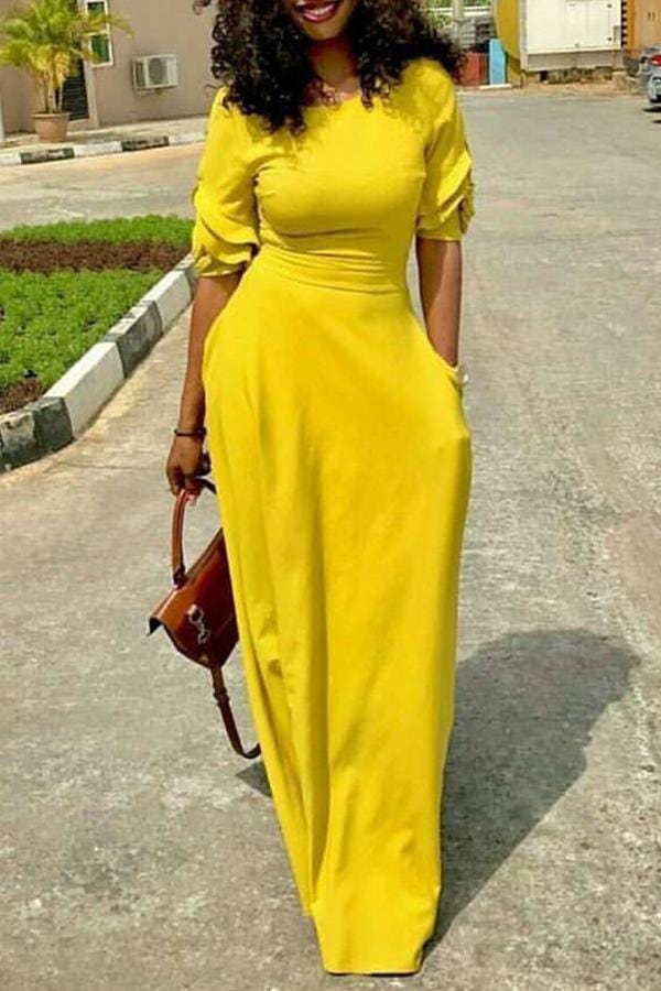 casual-pockets-both-side-yellow-floor-length-dress