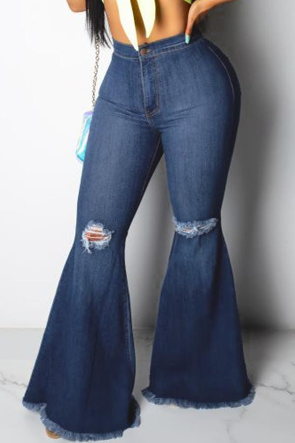 casual-broken-holes-blue-jeans