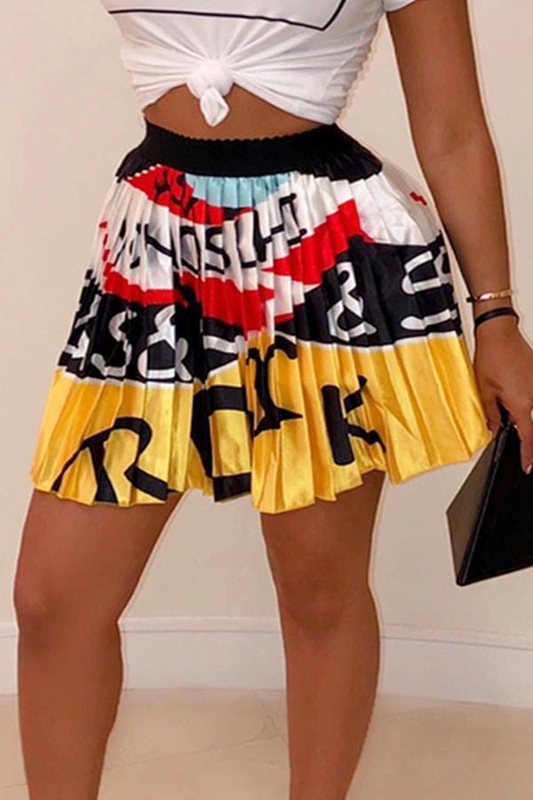 casual-printed-drape-design-skirt
