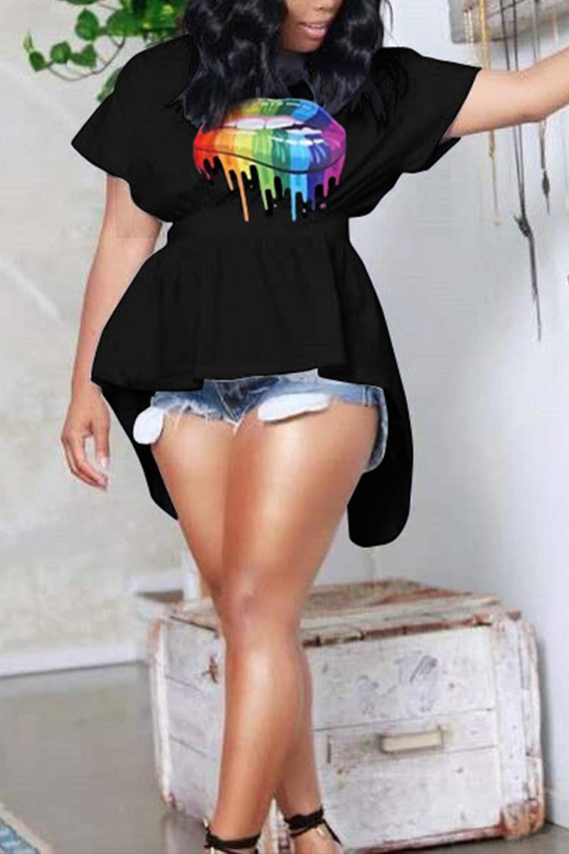 fashion-colored-lips-irregular-top