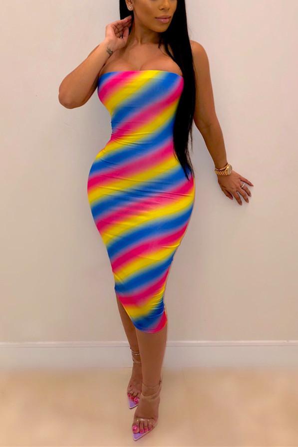 sexy-striped-wrap-chest-slim-dress