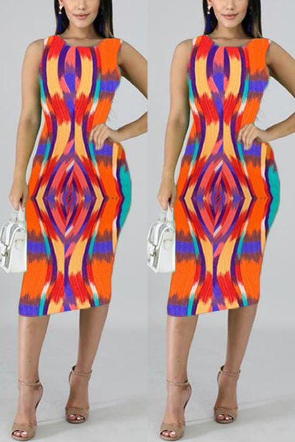 stylish-casual-positioning-print-dress