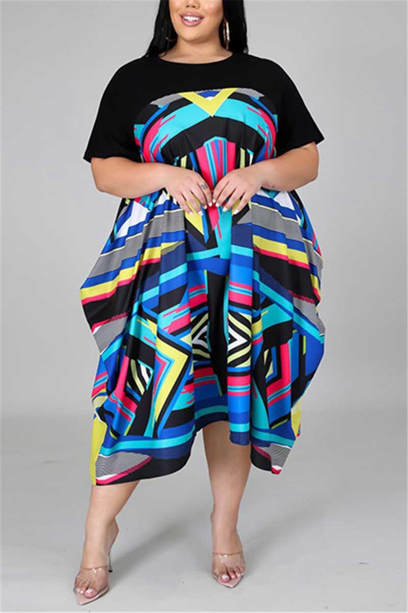 casual-loose-printed-plus-size-dress
