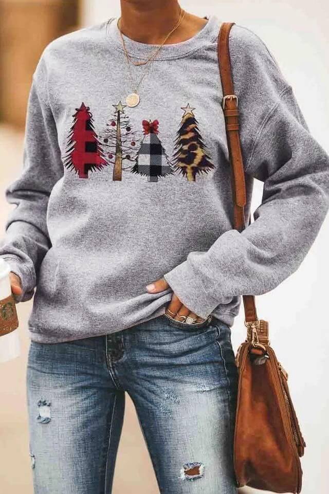 sale-fashion-style-dateoutfit-freeshipping-casual-grey-christmas-tree-print-top