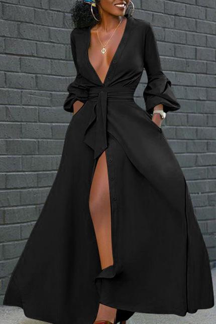 sexy-trumpet-sleeves-wrinkled-dress-的副本