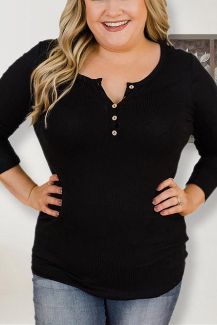 casual-plus-size-round-neck-knit-t-shirt