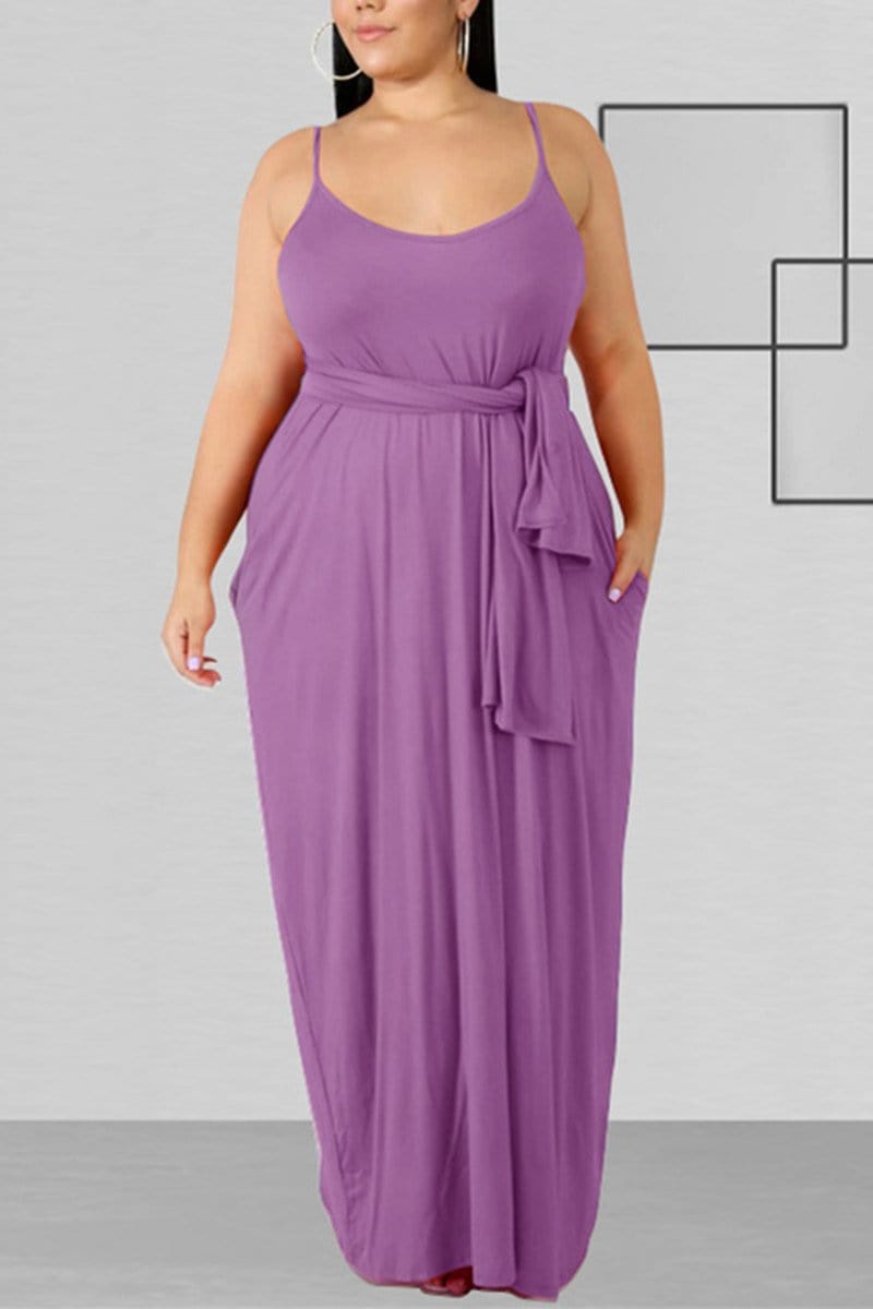 casual-solid-sling-plus-size-dress