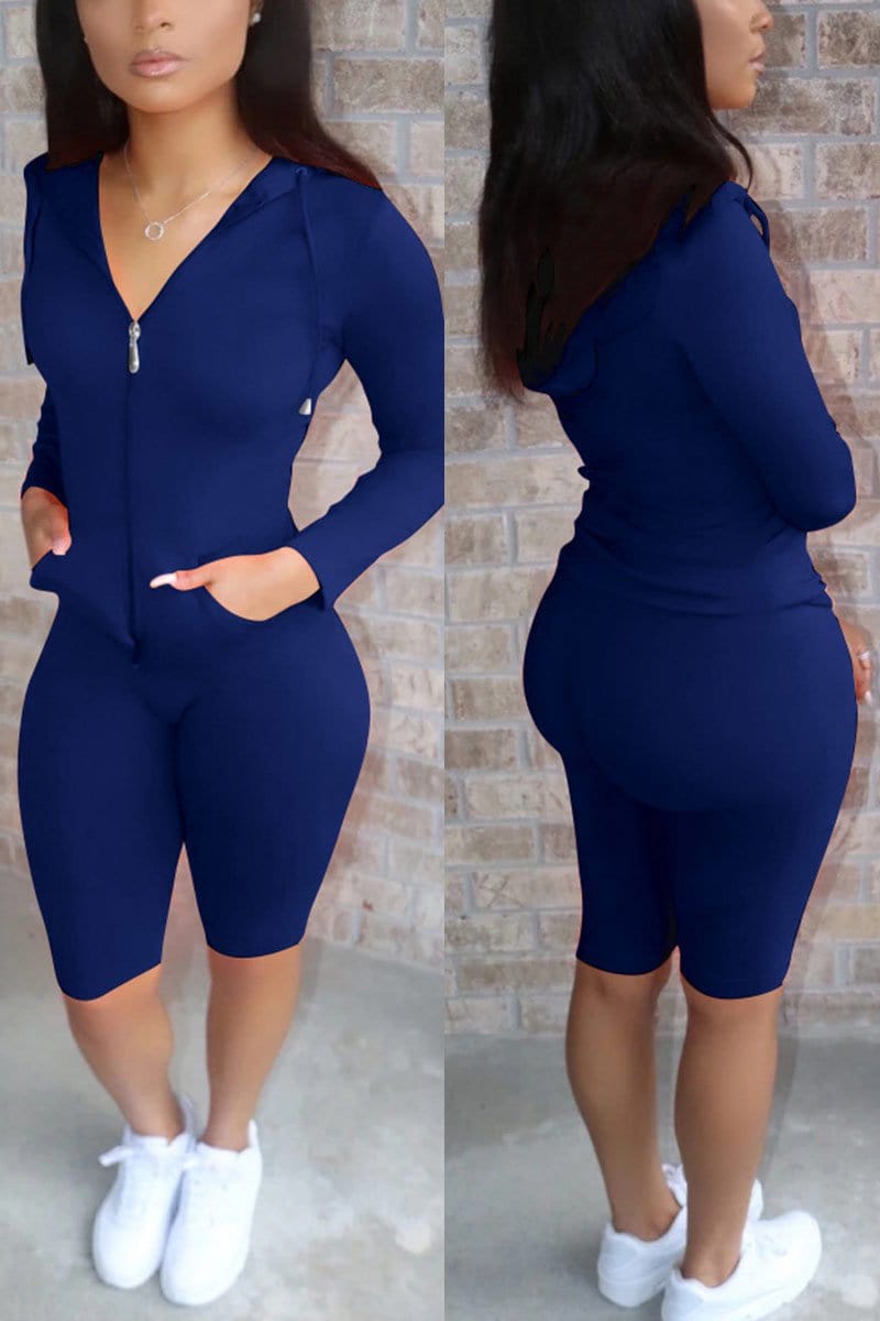 casual-zipper-design-solid-color-sport-set