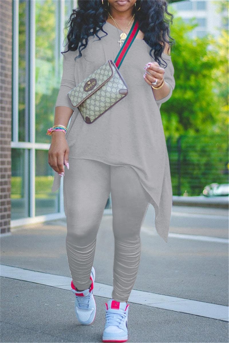 casual-oblique-collar-irregular-plus-size-set