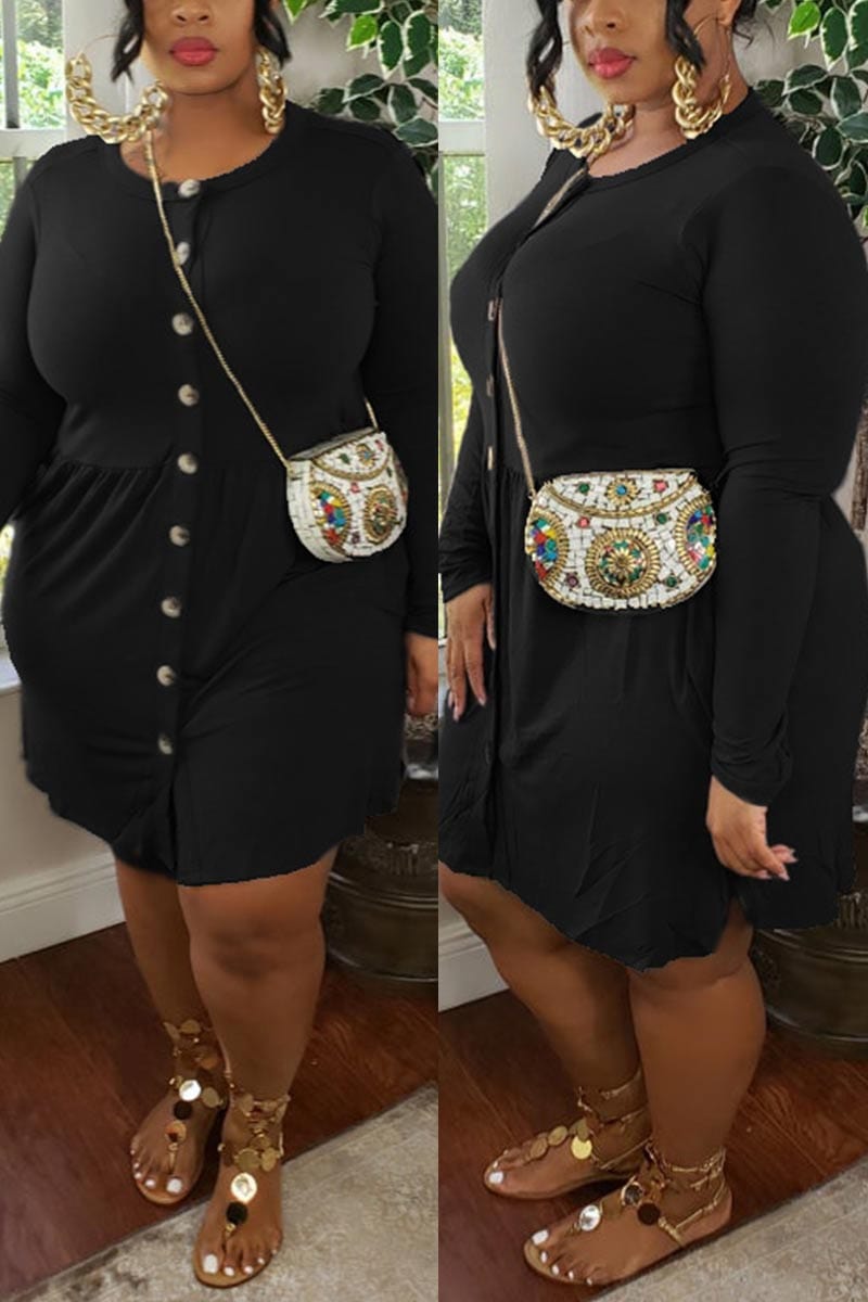 casual-long-sleeve-solid-plus-size-dress