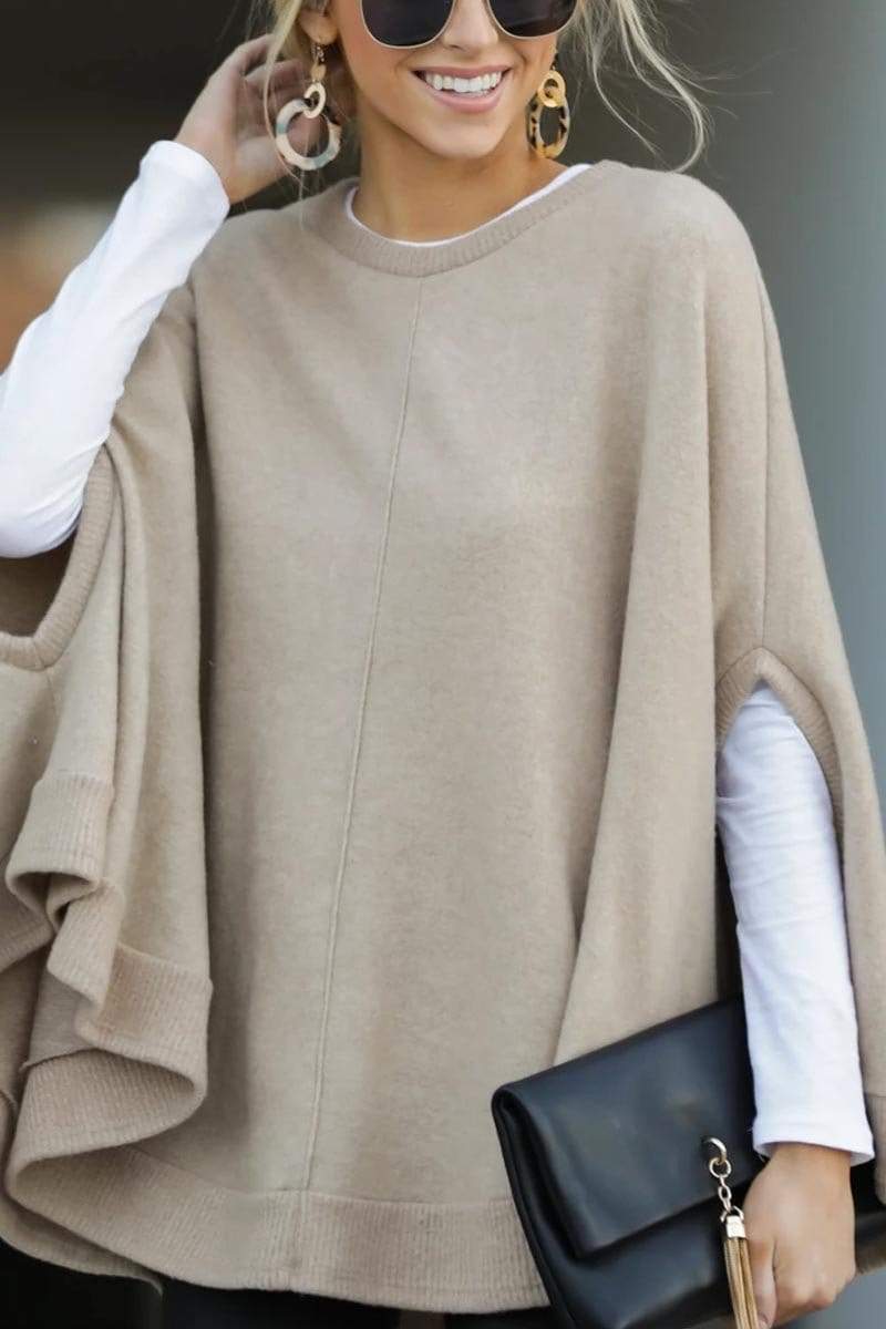 free-shipping-sale-fashion-style-dateoutfit-pinterest-casual-round-collar-cloak-top