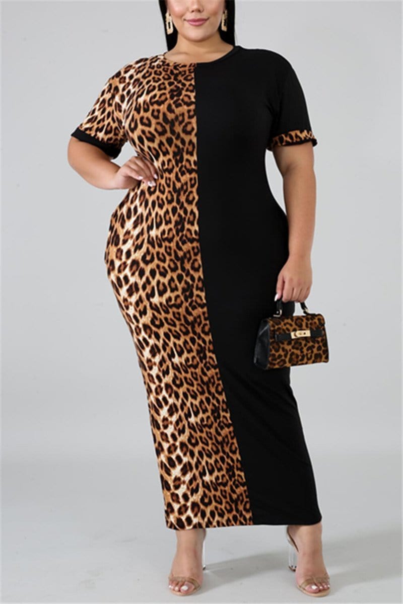 casual-leopard-black-short-sleeve-dress