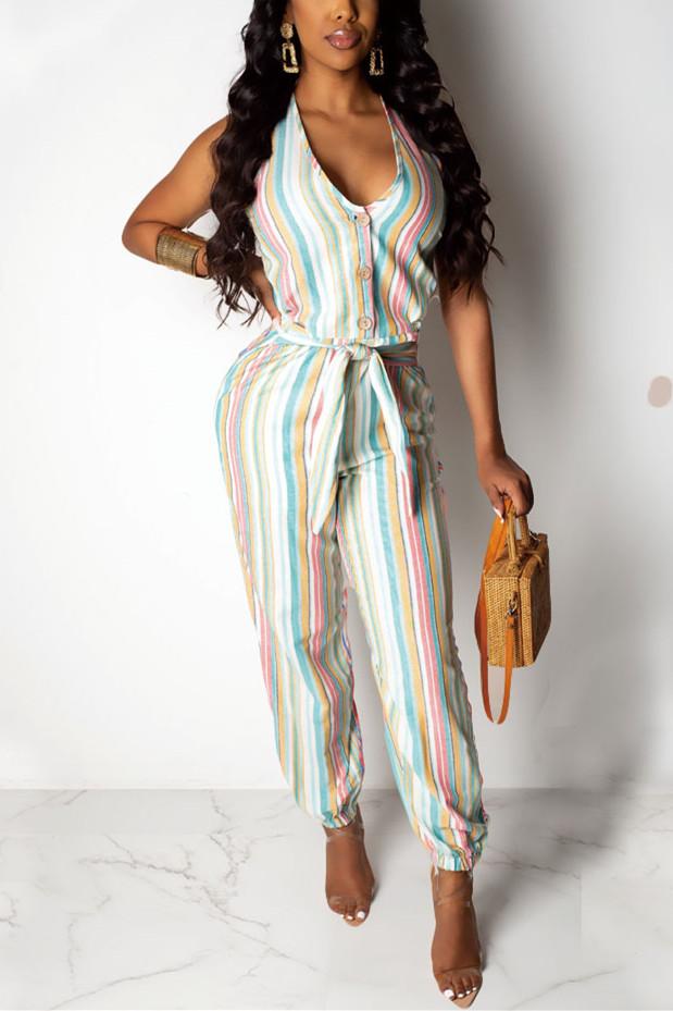 fashion-casual-striped-print-jumpsuit