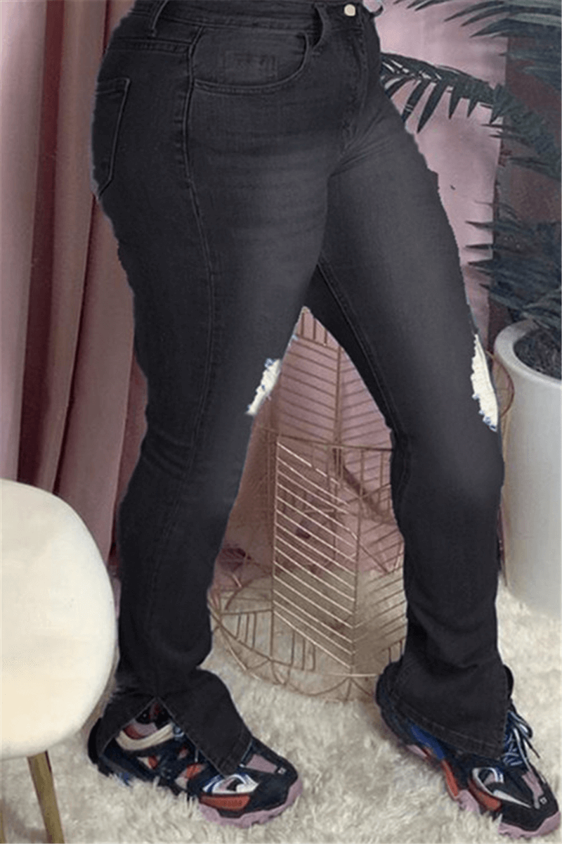 fashion-casual-solid-color-jeans