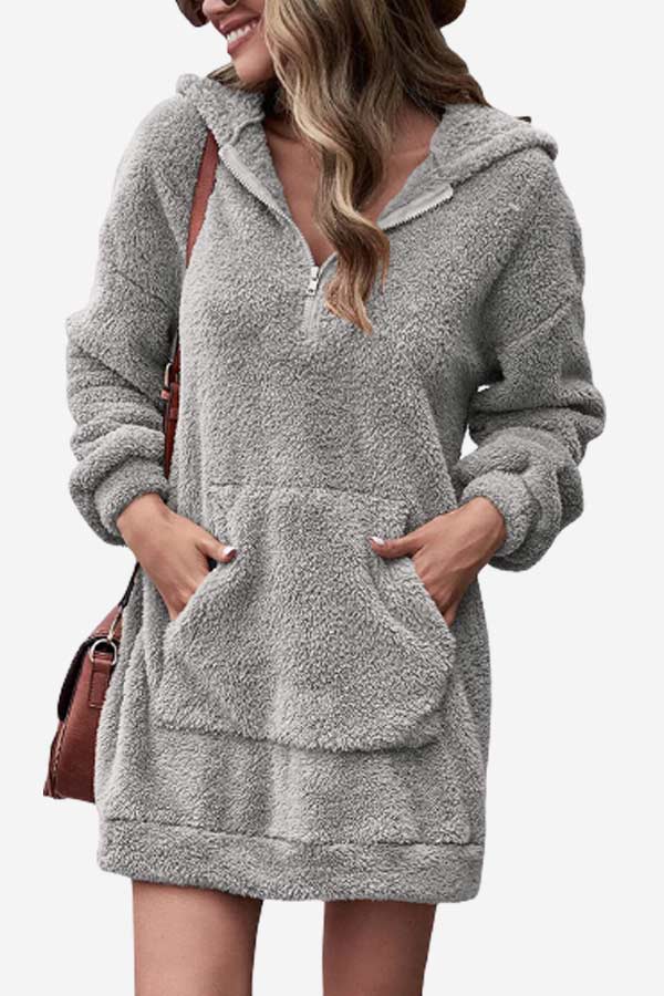 casua-solid-double-sided-fleece-loose-hoodie