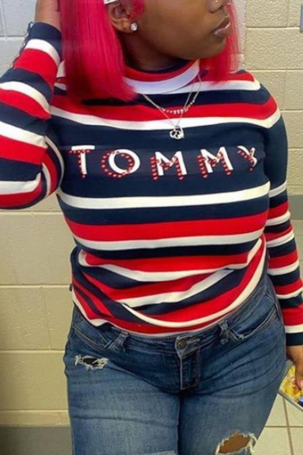 casual-letter-striped-print-turtleneck-tops