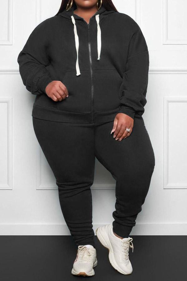 casual-plus-size-hooded-two-pieces