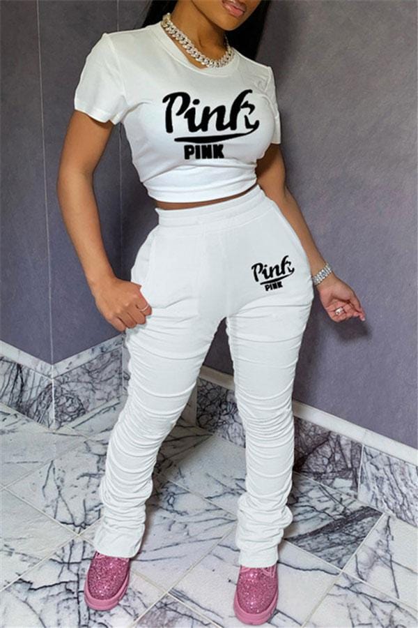 casual-short-sleeve-letter-print-set-1