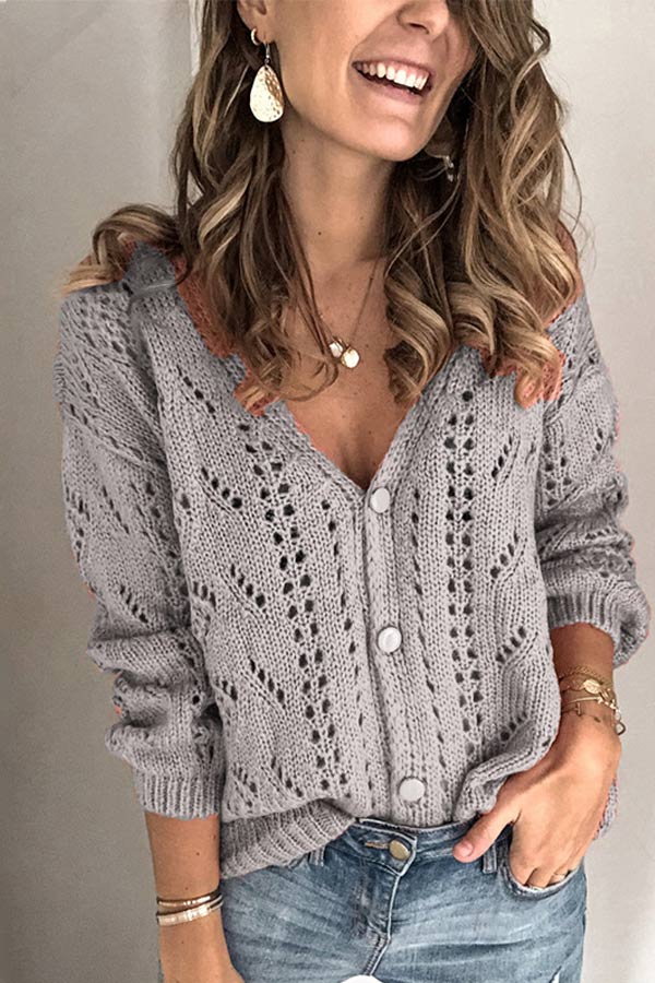 sale-fashion-style-dateoutfit-freeshipping-casual-solid-color-hollow-v-neck-sweater