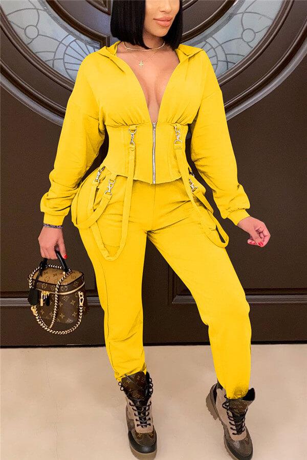 casual-tassel-hooded-collar-two-pieces
