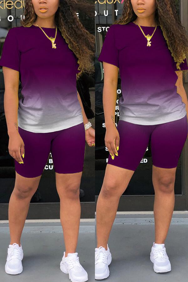 fashion-casual-gradient-short-two-pieces