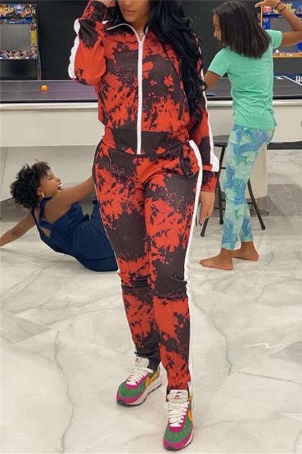 fashion-casual-regular-print-basic-two-pieces