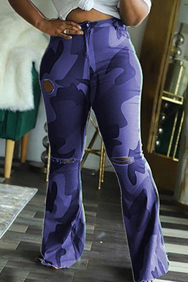 fashion-plus-size-camouflage-print-trousers