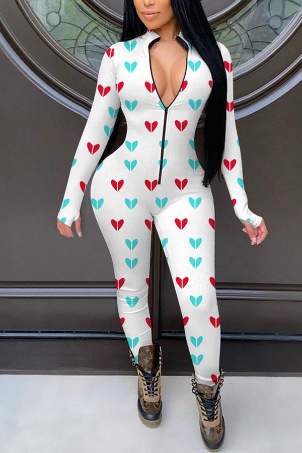 lovely-print-zipper-collar-skinny-jumpsuits