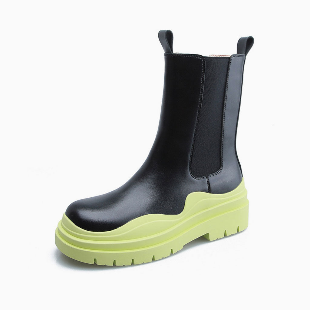 freeshipping-sale-fashion-style-dateoutfit-unique-contrast-rubber-trimmed-lug-sole-chelsea-boots-yellow