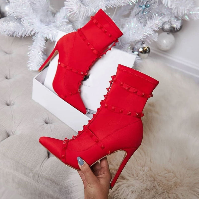 unique-studs-strap-pointed-toe-stiletto-heel-mid-calf-boots-red