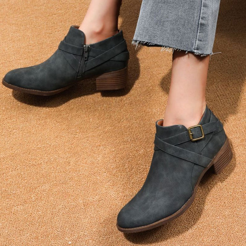 vogueregion-vintage-pointed-toe-block-heel-buckle-strap-suede-ankle-boots-gray-blue
